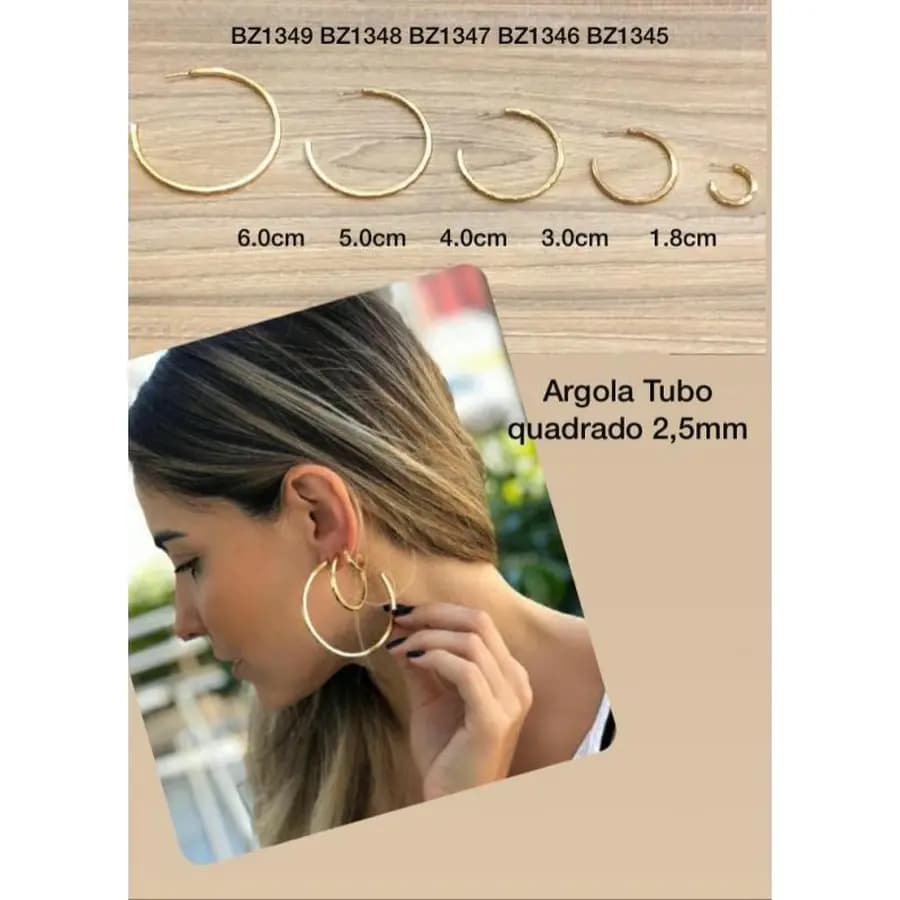 Argola Tubo BZ 1349 BZ 1348 BZ 1347 BZ 1346 BZ 1345