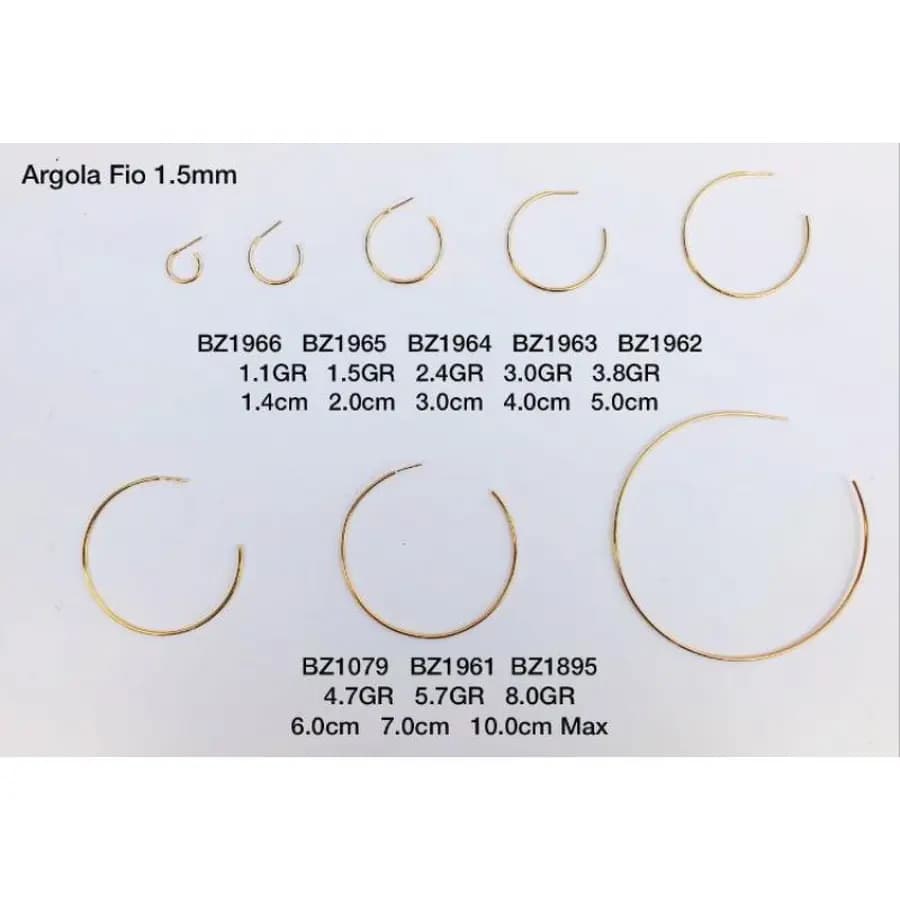 Argola Fio BZ 1895 BZ 1961 BZ 1079 BZ 1962 BZ 1963 BZ 1964 BZ 1965 BZ 1966