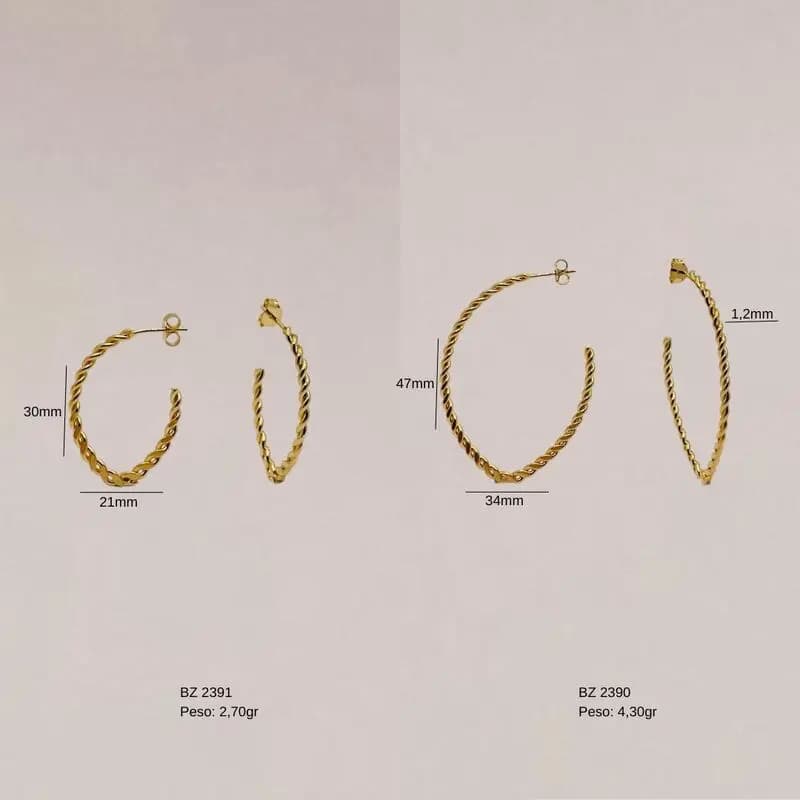 Argola Fio BZ 2390 BZ 2391