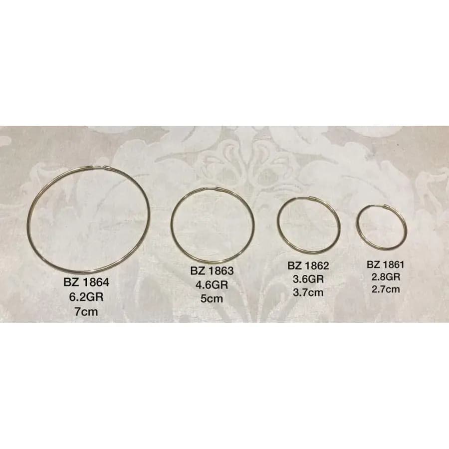 Argola Fio BZ 1864 BZ 1863 BZ 1862 BZ 1861