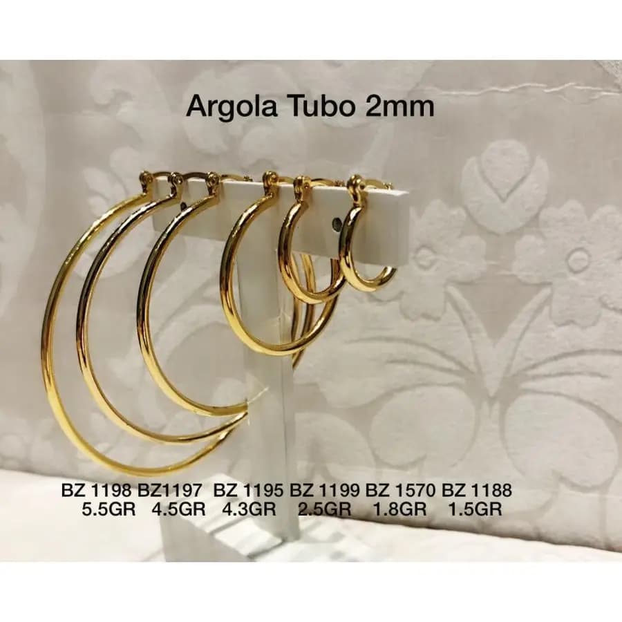 Argola Tubo BZ 1198 BZ 1197 BZ 1195 BZ 1199 BZ 1570 BZ 1188