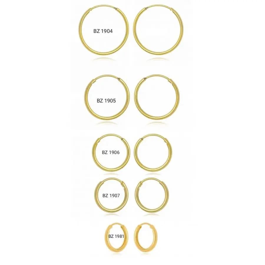 Argola Fio BZ 1904 BZ 1905 BZ 1906 BZ 1907 BZ 1981