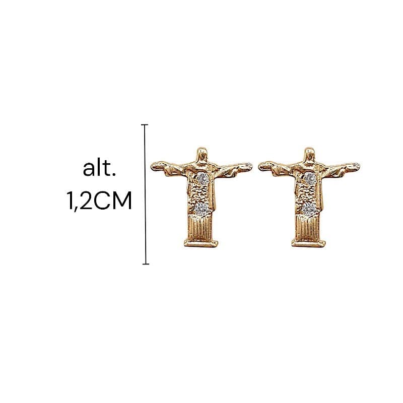 Brinco Cristo Redetor Com Zircônia