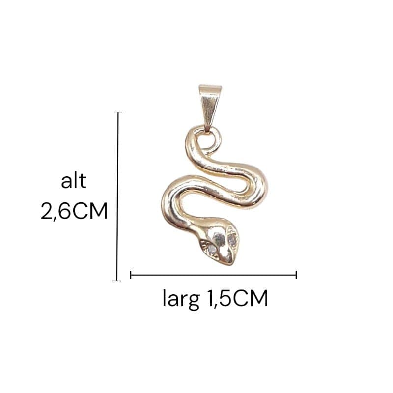 Pingente Cobra Com Olho De Pedra