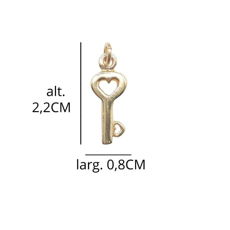 Pingente Chave Coração Vazado