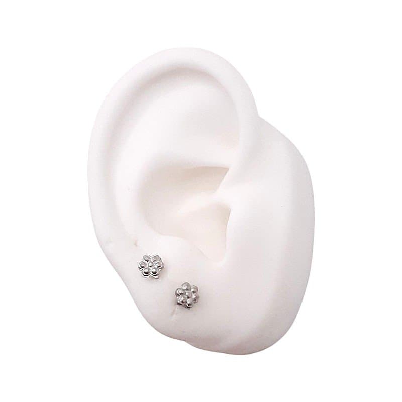 Brinco Flor Desenhada miniatura 2