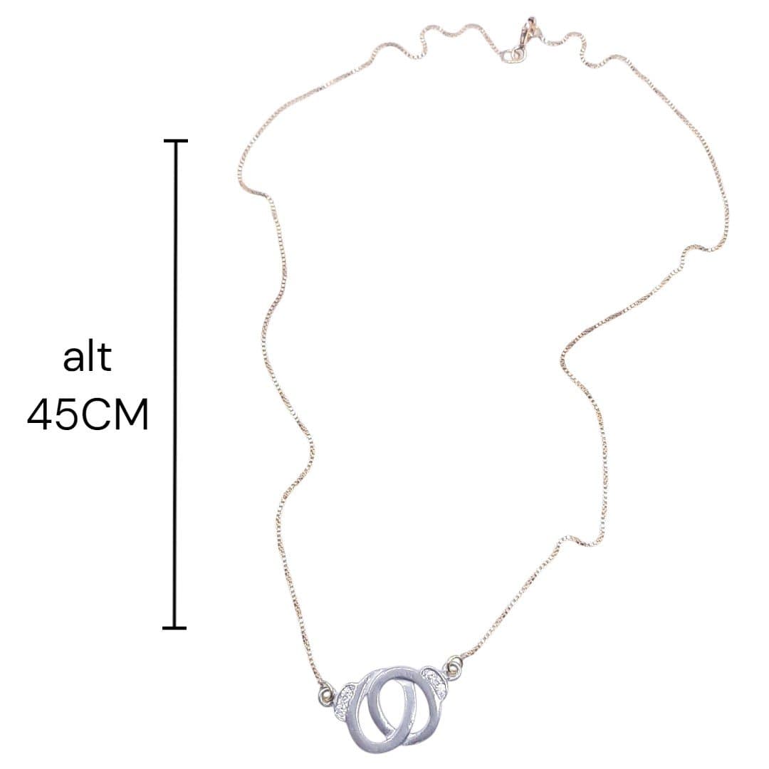 Colar Algemas Fixa Com 4 Zircônia miniatura 2