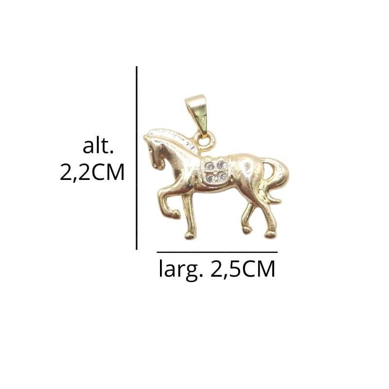 Pingente Cavalo Com Zircônia