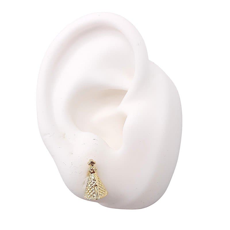 Brinco Nossa Senhora Aparecida Abaulado miniatura 2