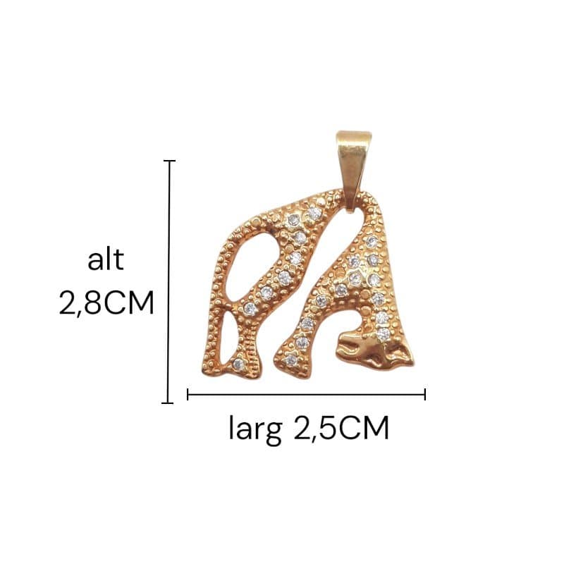 Pingente  Leopardo Cravejado