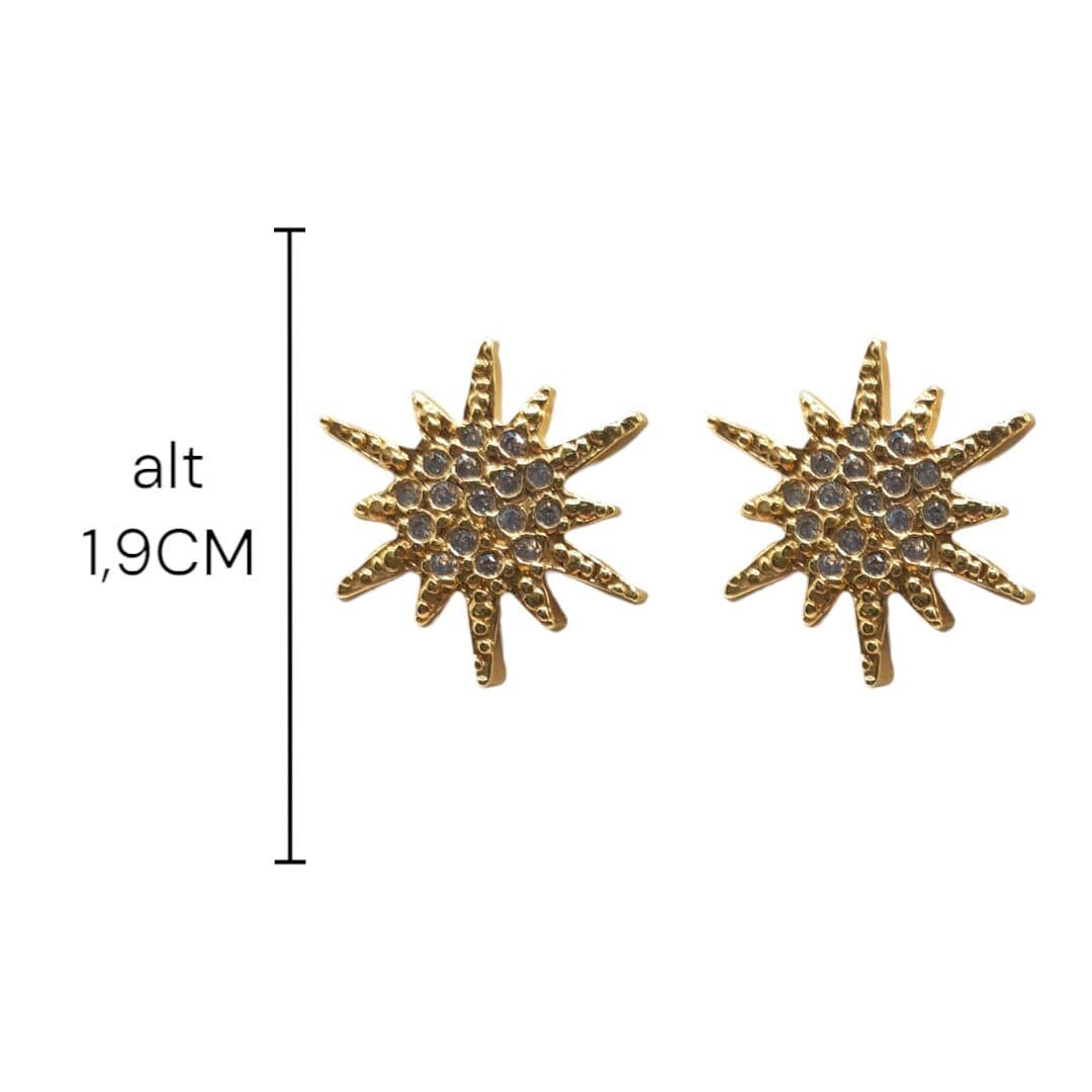 Brinco Estrela Cadente Cravejada