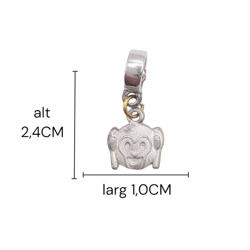 Berloque Emoji Macaco Tampando O Ouvido Pendurado