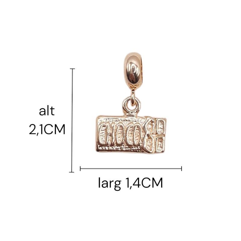 Berloque Barra De Chocolate Pendurado