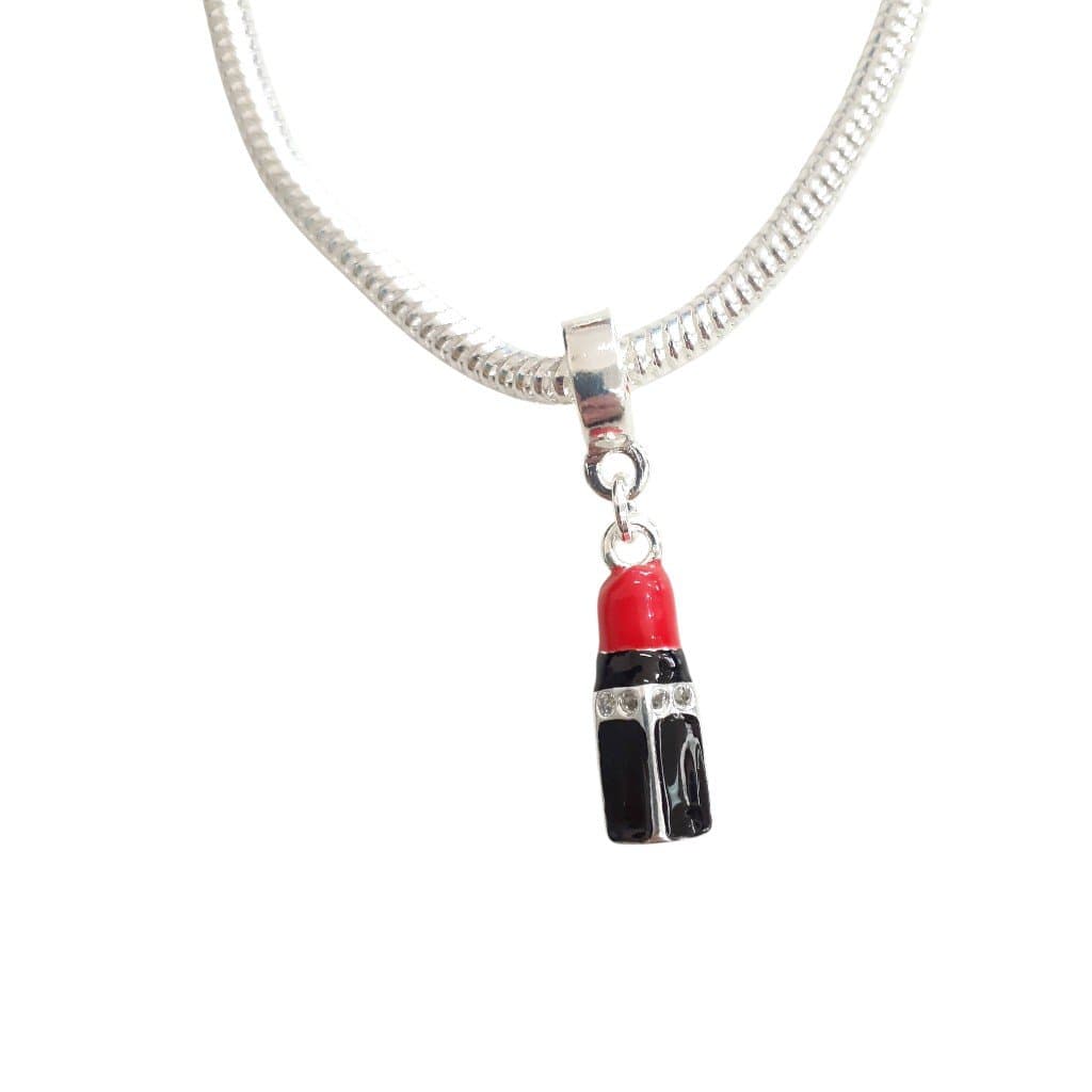 Berloque Batom Com Zirconia Pendurado miniatura 2