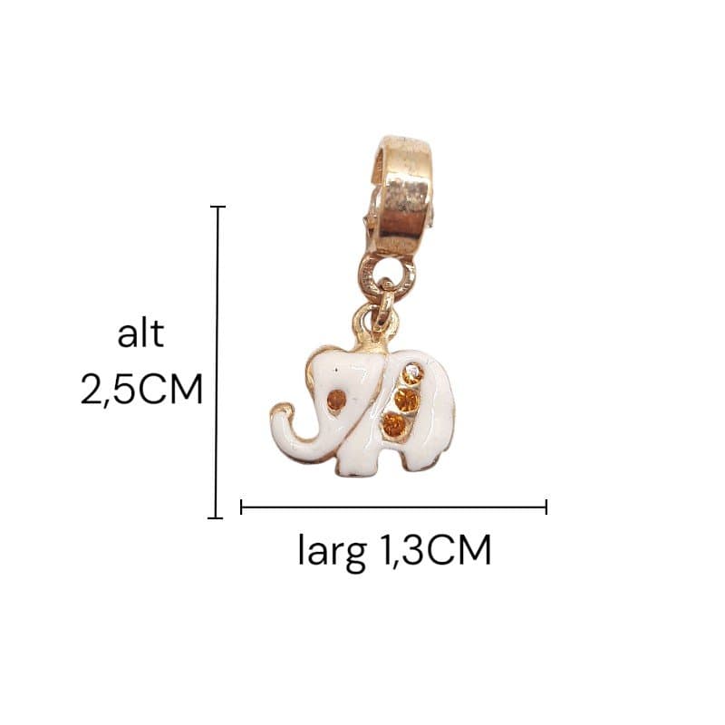 Elefante Com Zirconia Pendurado