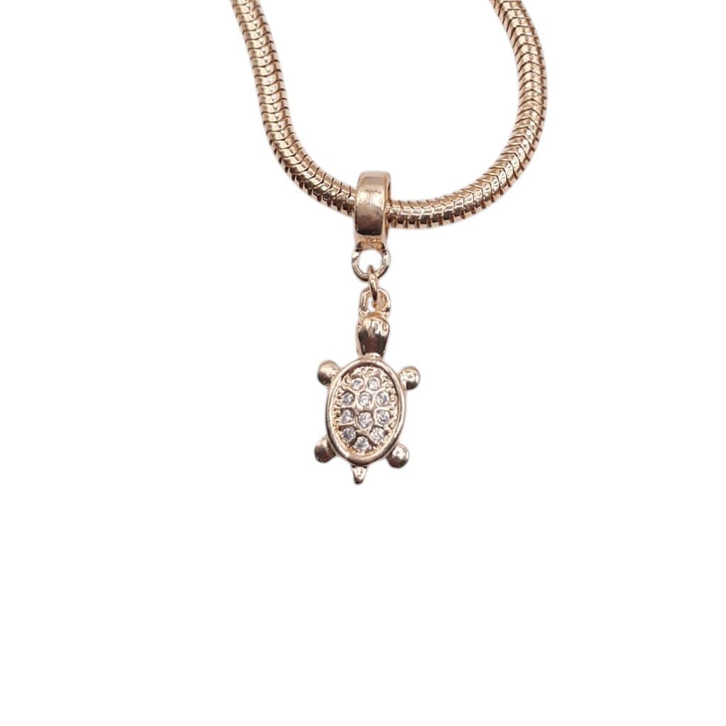 Berloque Tartaruga Com Zirconia Pendurada miniatura 2