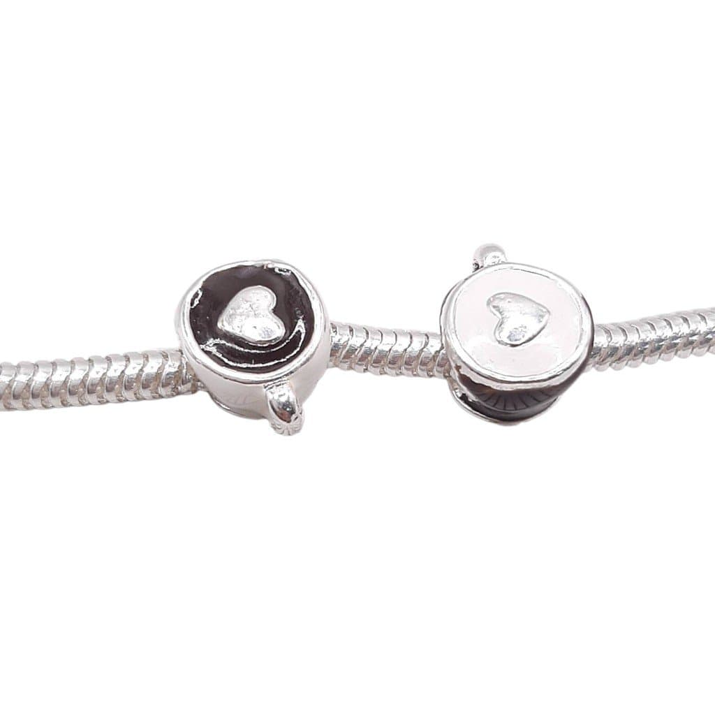 Berloque Chicara De Capuccino Com Coração Fixa miniatura 2