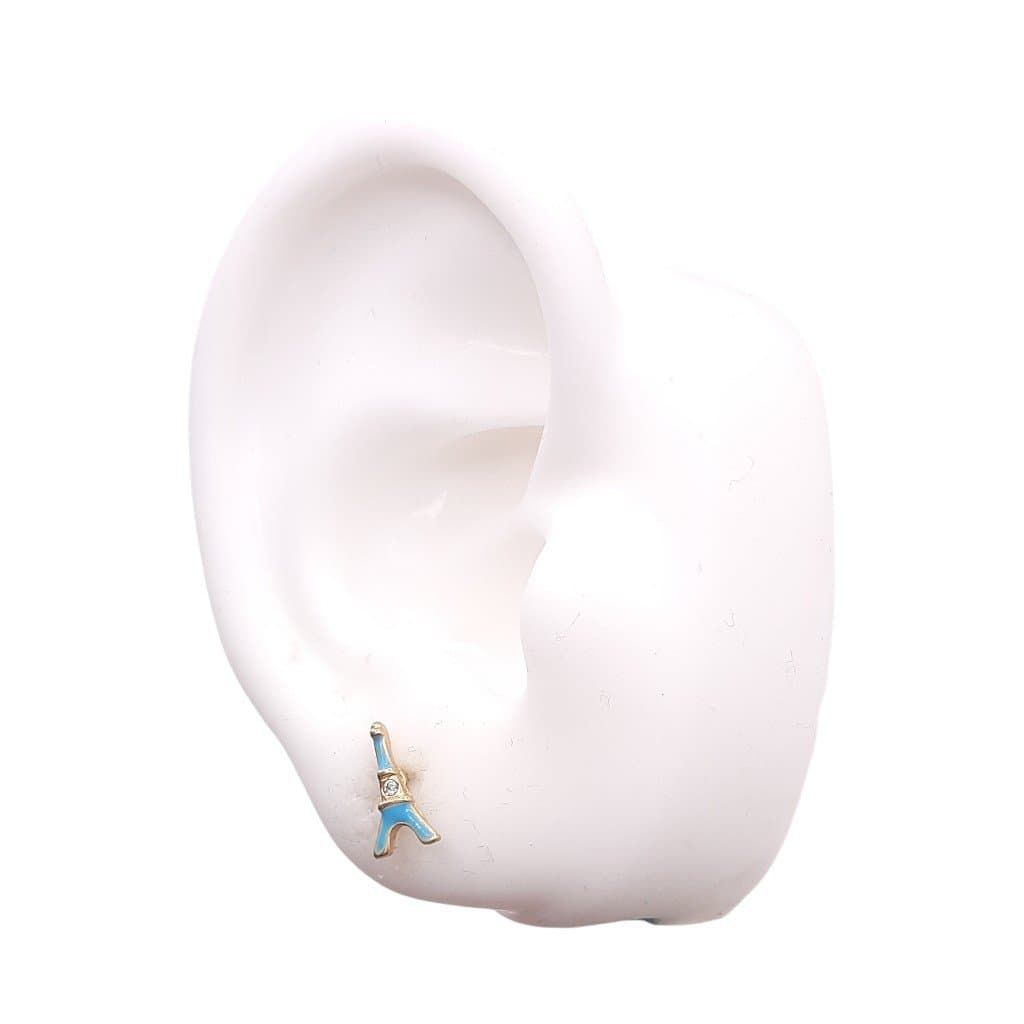 Brinco Torre Baby Cravejada miniatura 2