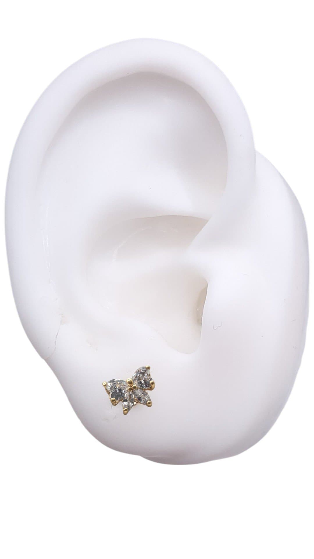 Brinco Laço Cravejado Com Zirconia miniatura 2