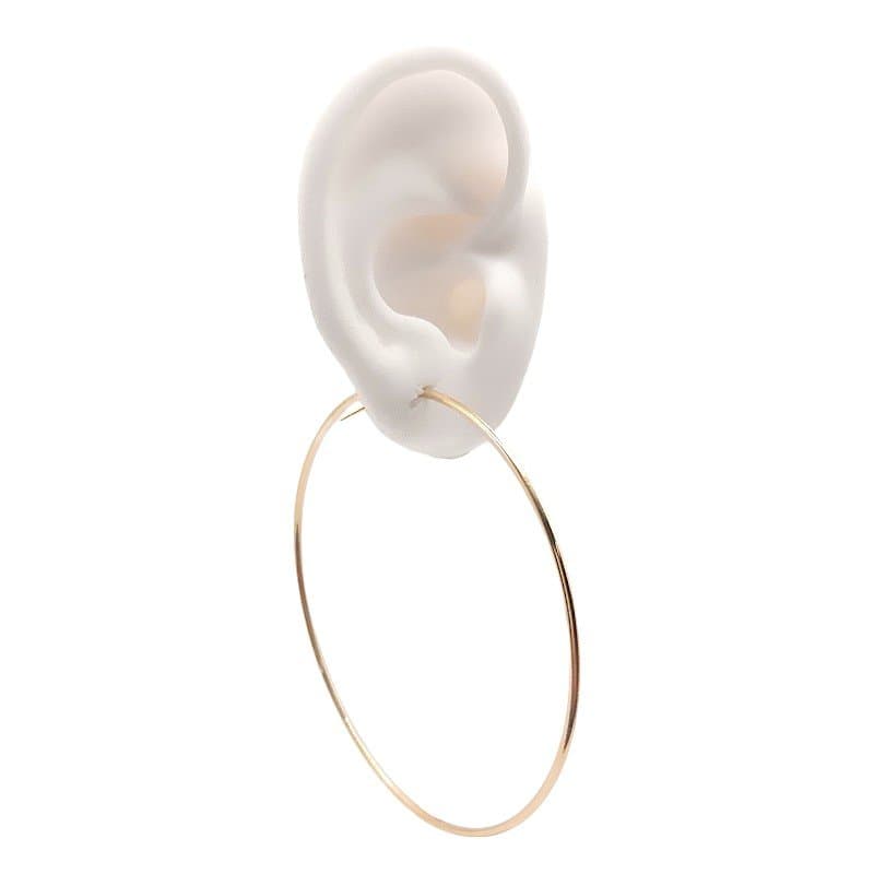 Brinco Argola De Fio Fechada 7.0 Cm miniatura 2