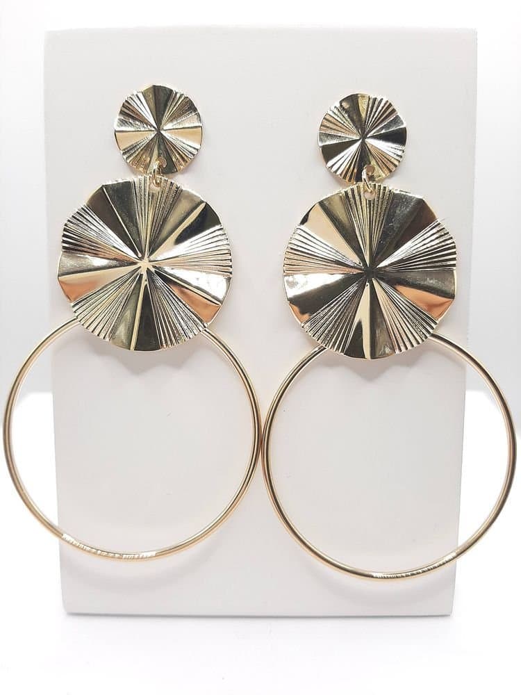 Brinco Longo De Aros Com Fio