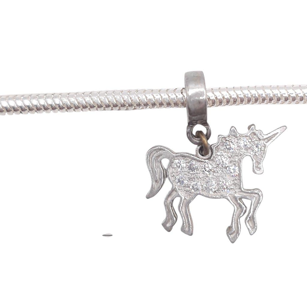 Berloque Unicornio Cravejado Pendurado miniatura 2