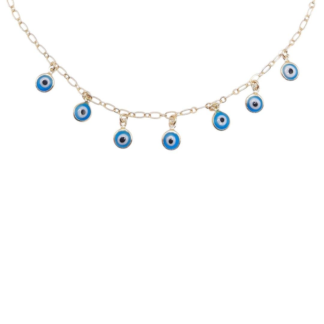 Choker Olho Grego Pendurado
