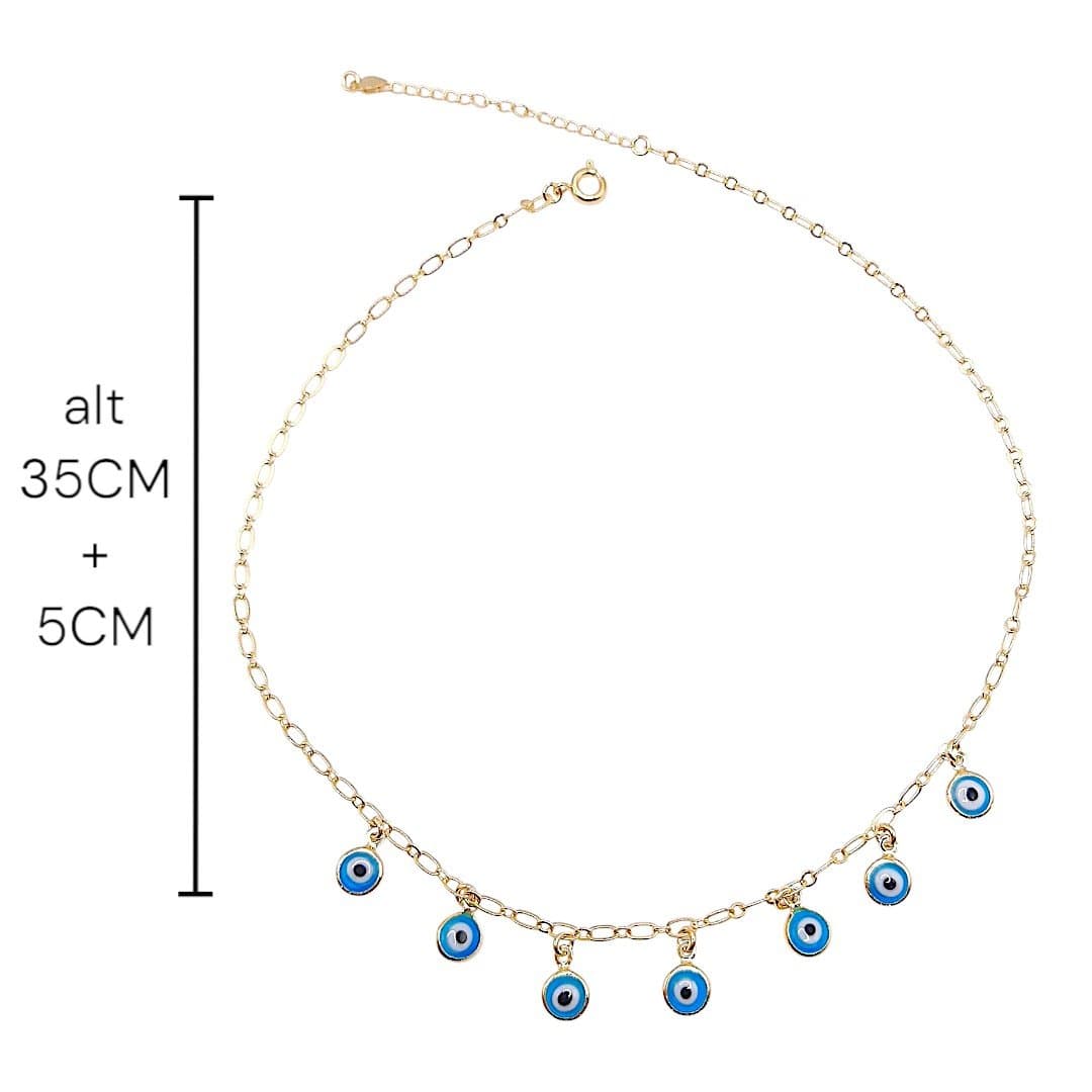 Choker Olho Grego Pendurado miniatura 2