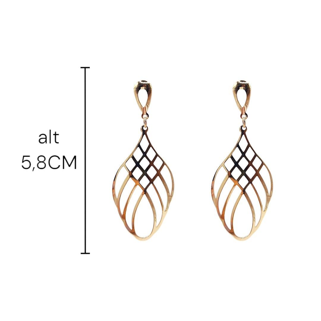 Brinco Gota Entrelaçada Grande
