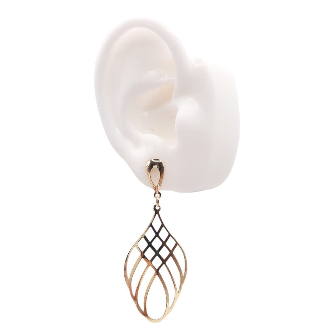 Brinco Gota Entrelaçada Grande miniatura 2