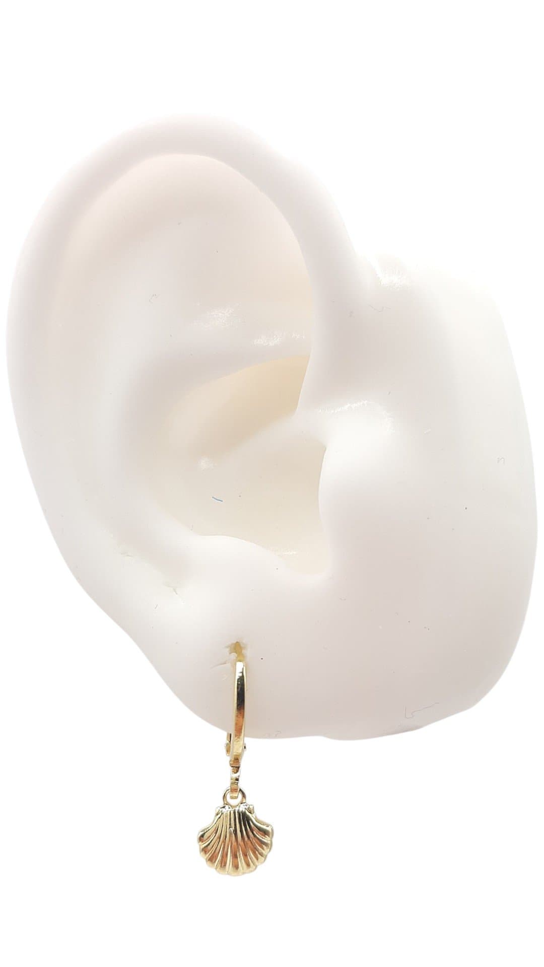 Brinco Argolinha Click Com Concha miniatura 2