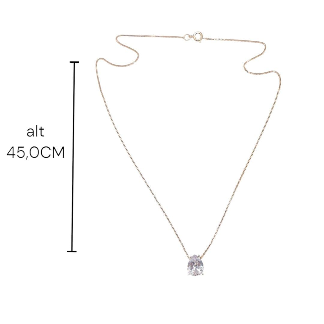 Colar Gota Com Corrente miniatura 2