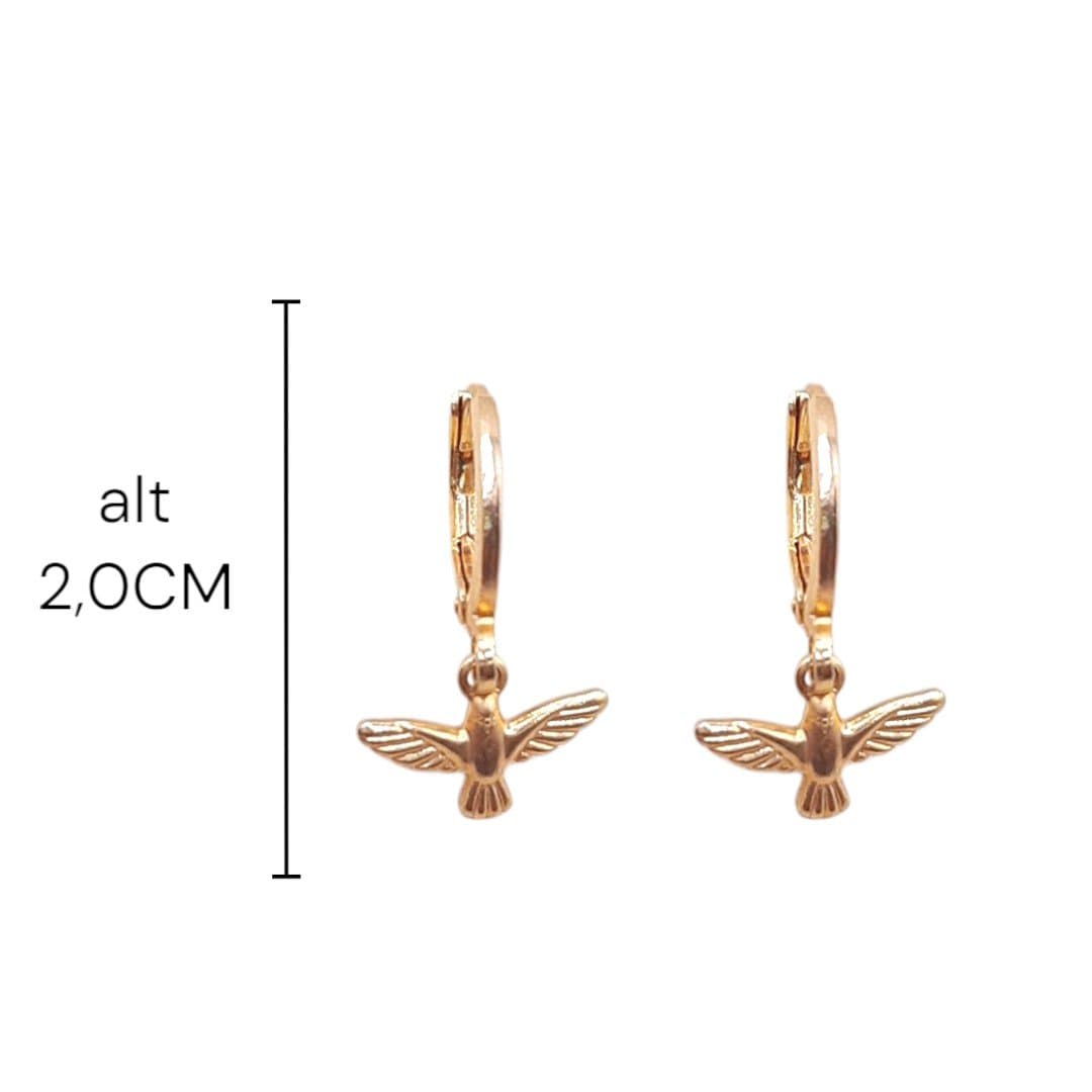 Brinco Argolinha Click Com Espírito Santo