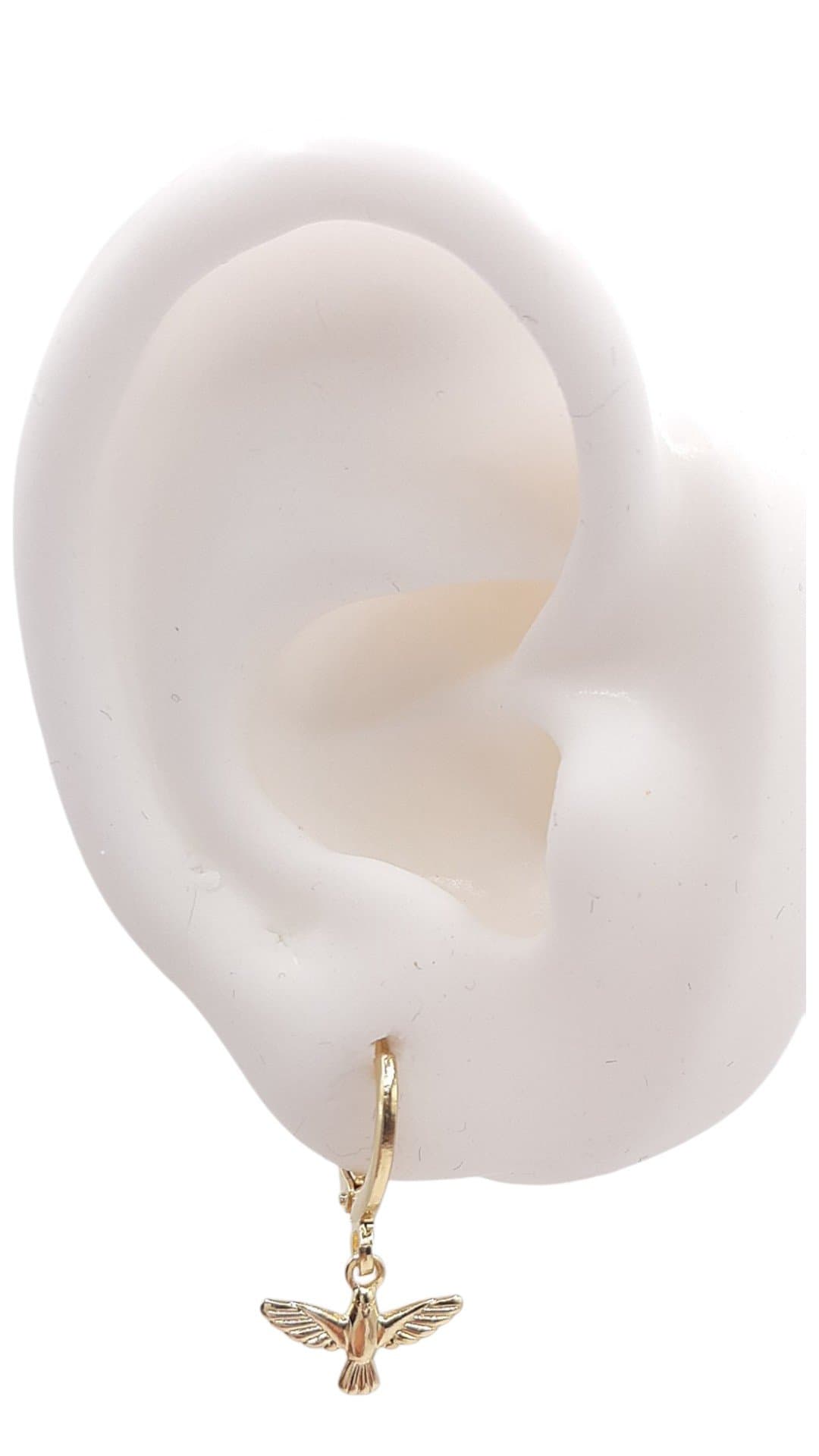 Brinco Argolinha Click Com Espírito Santo miniatura 2