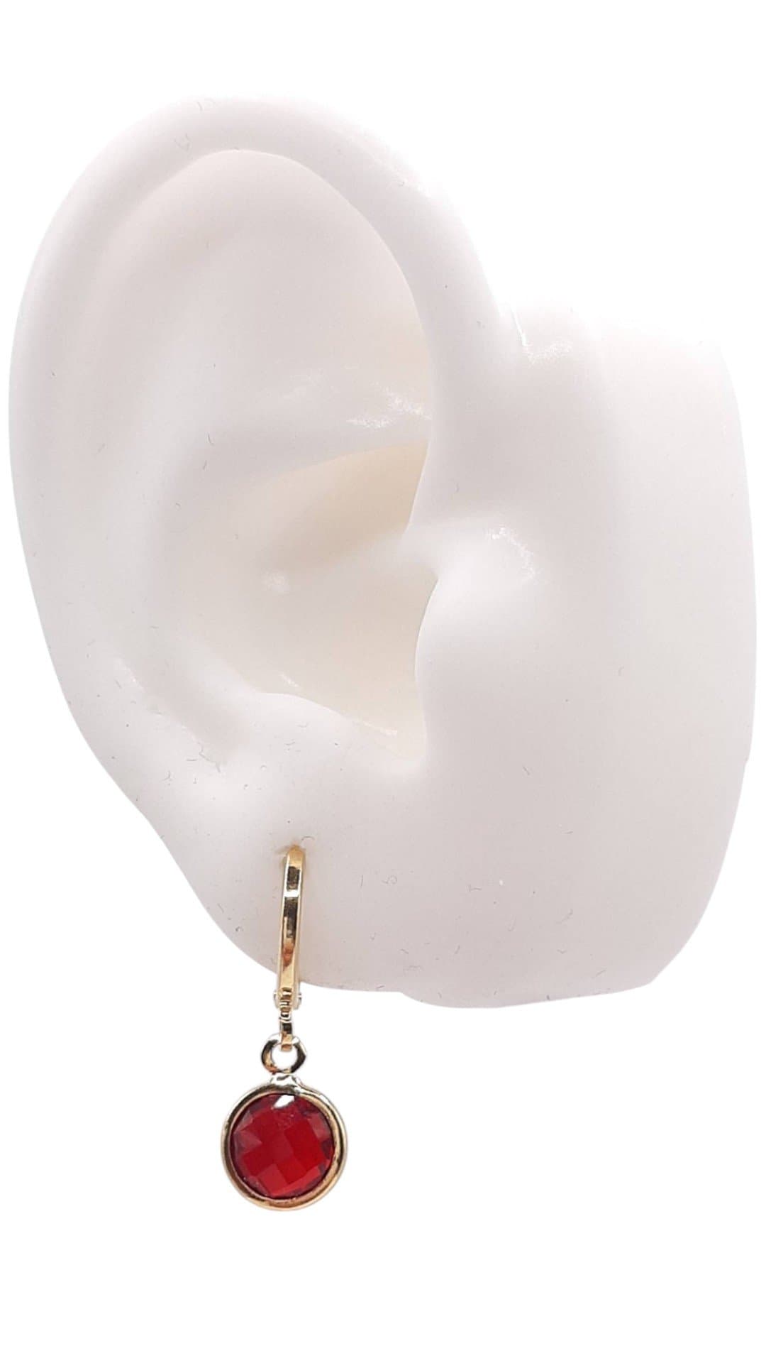Brinco Argolinha Click Com Pedra miniatura 2