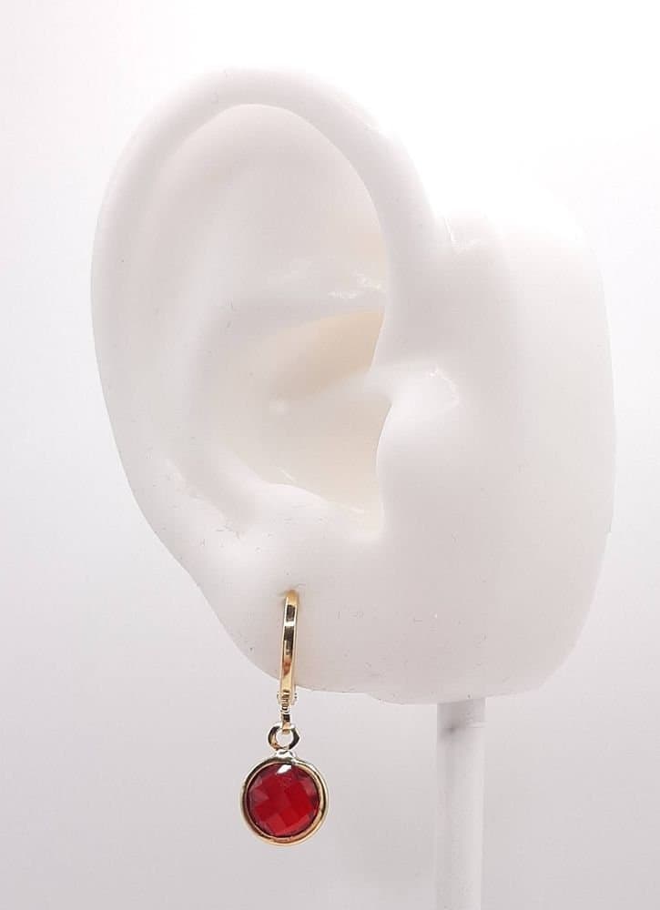 Brinco Argolinha Click Com Pedra miniatura 3