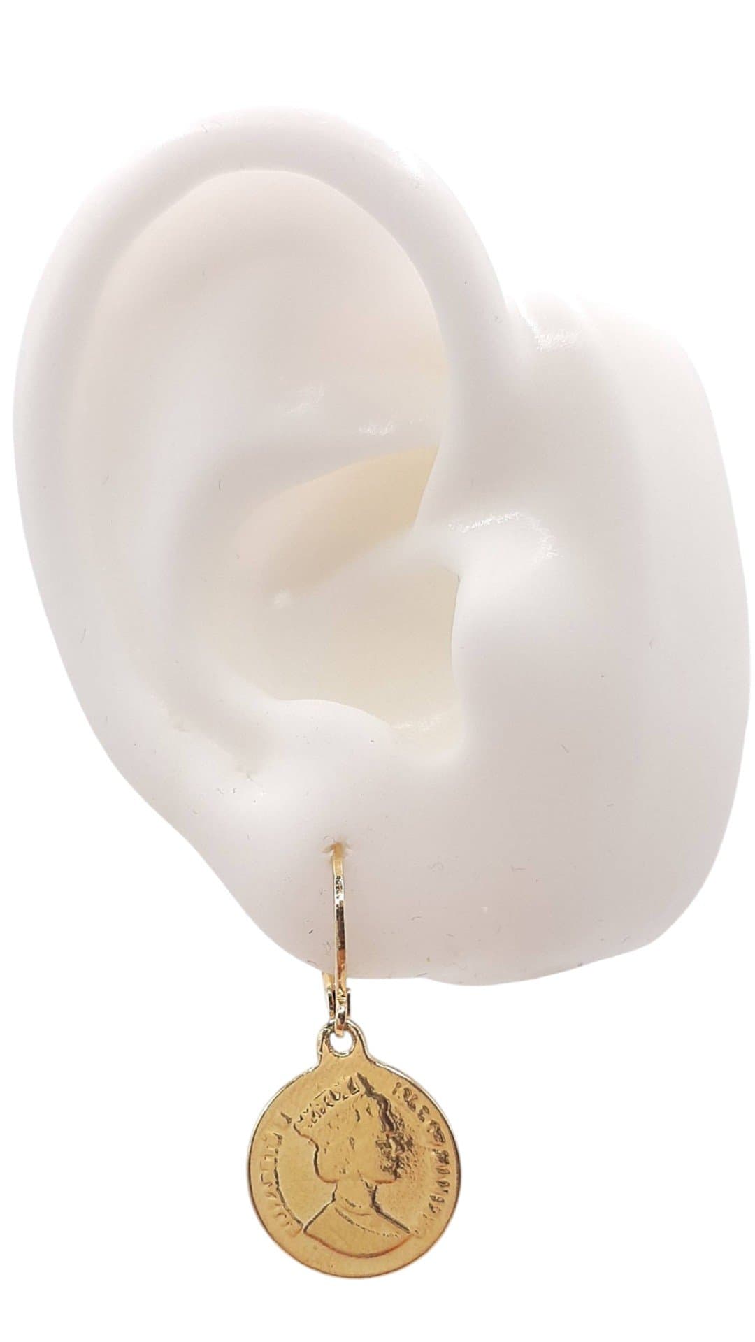 Brinco Argolinha Click Com Moeda Média miniatura 2