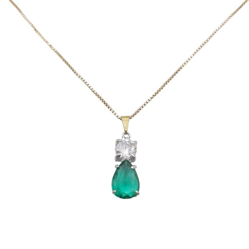 Pingente Pedra Com Gota Grande miniatura 2