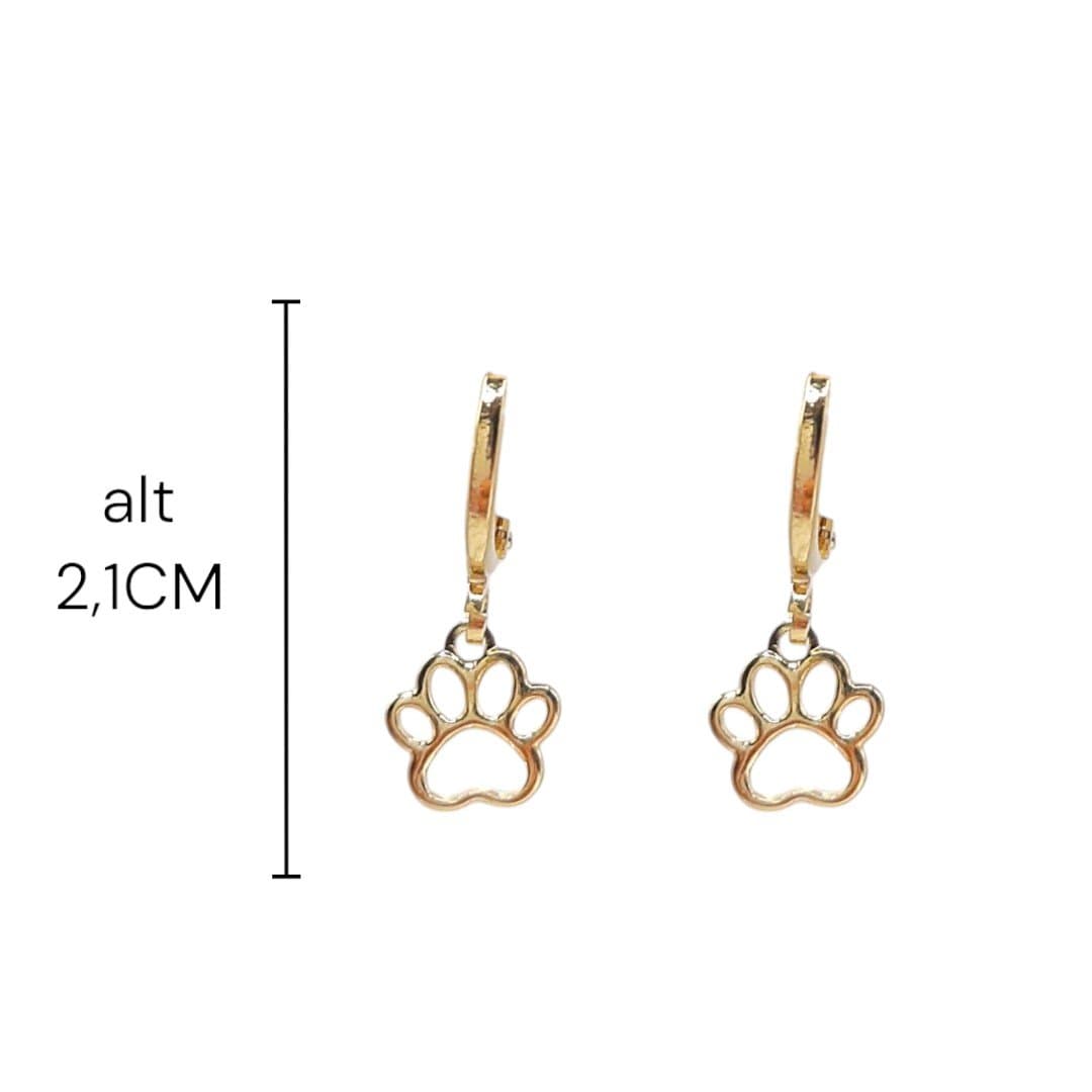 Brinco Argolinha Click Com Pata Vazada