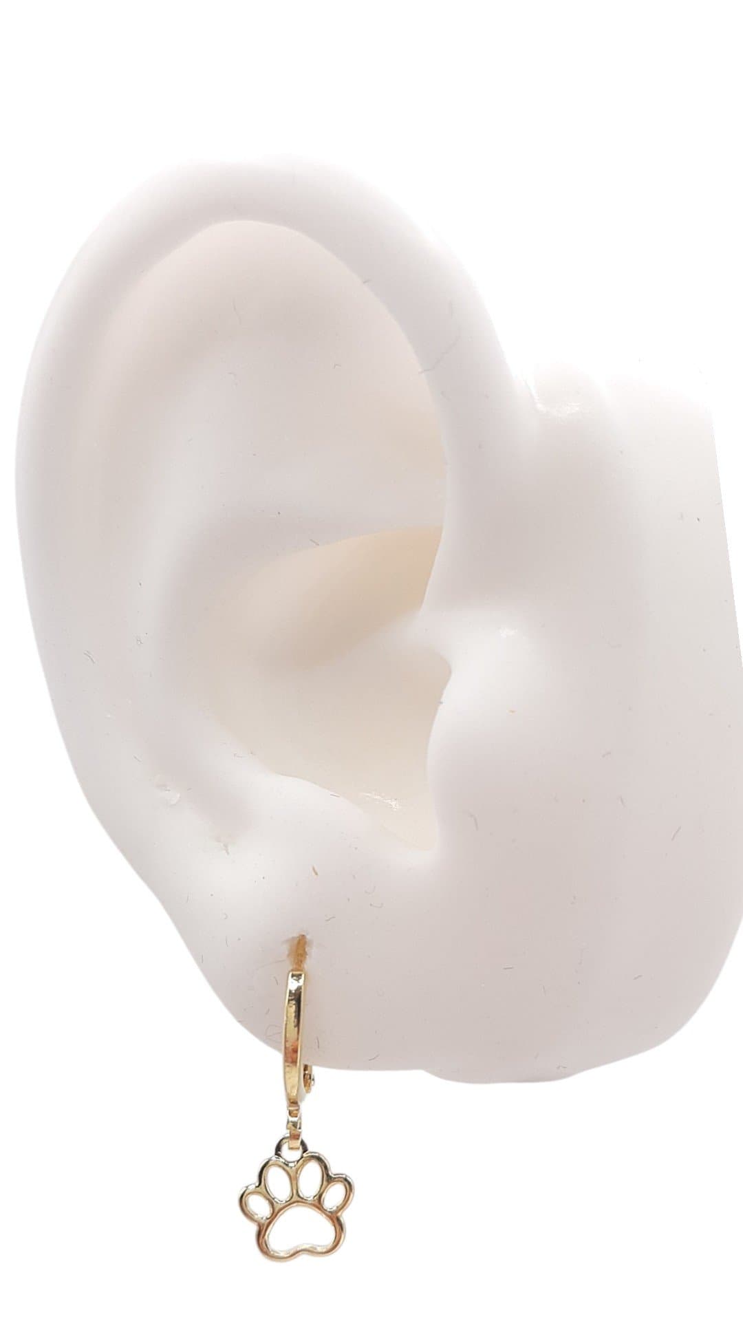 Brinco Argolinha Click Com Pata Vazada miniatura 2