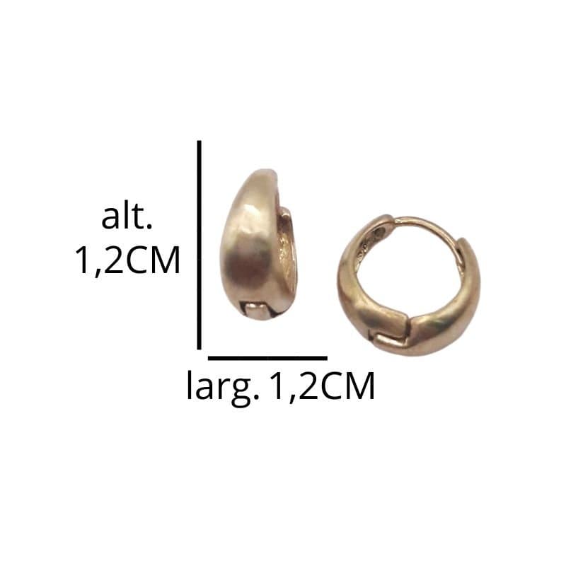 Brinco Argolinha Click Lisa Larga  Nº01