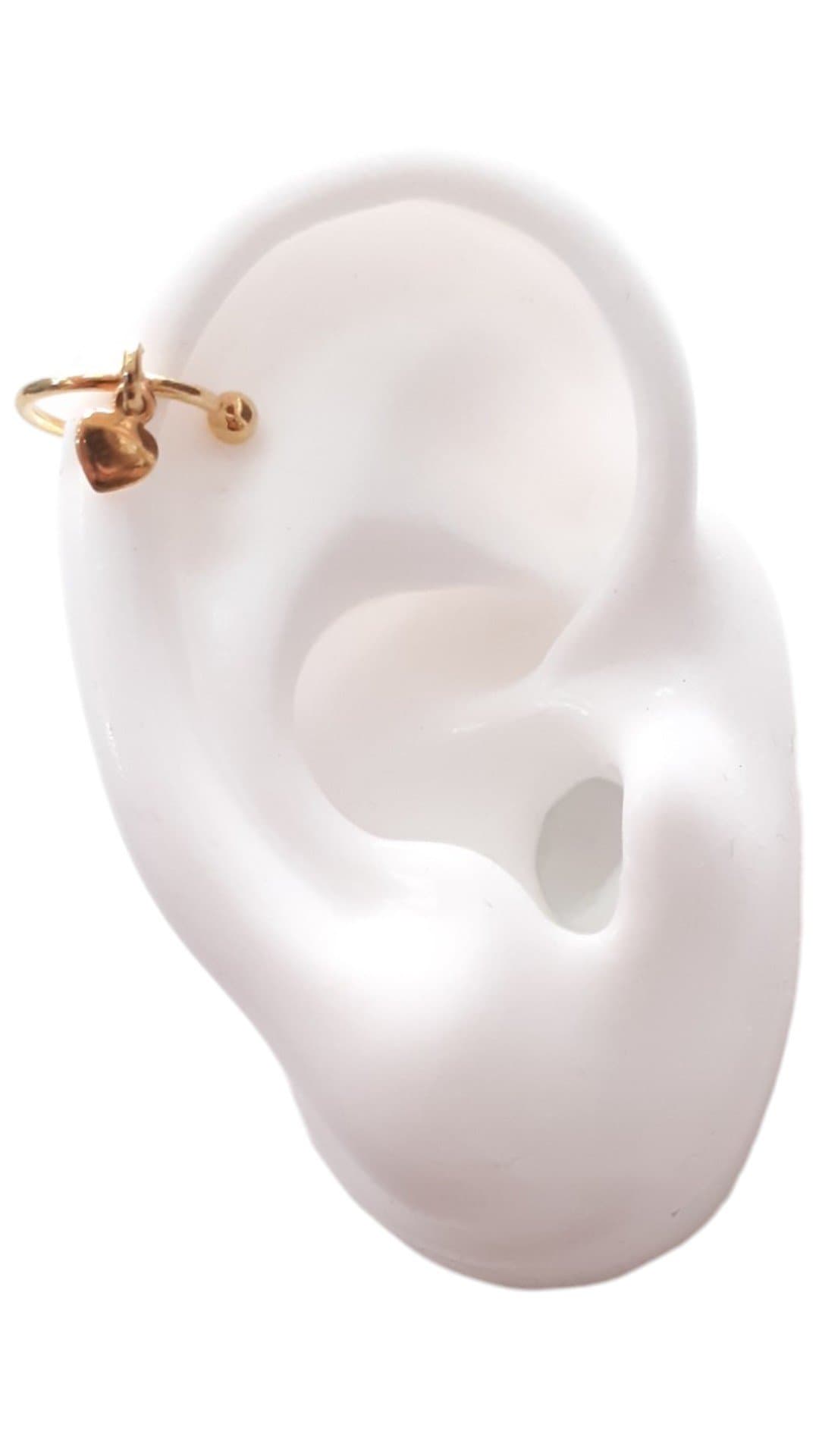 Brinco Piercing Fake Coração