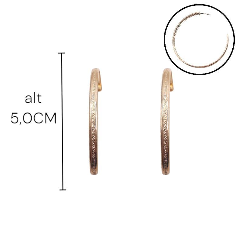 Brinco Argola G. Chapa Com Listra Lisa