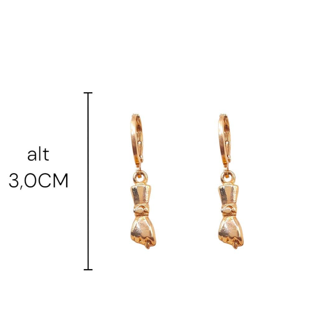 Brinco Argolinha Click Com Figa Média