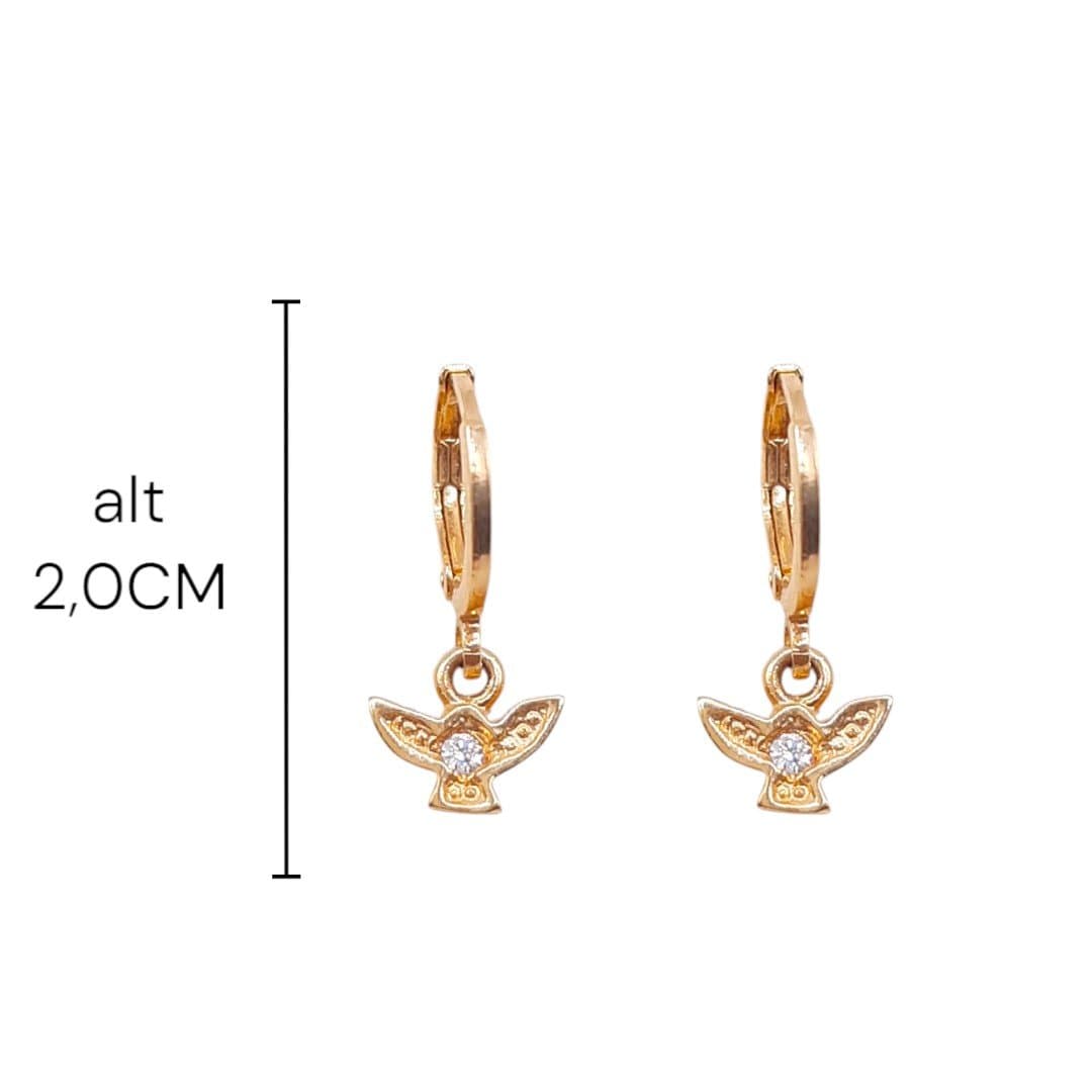 Brinco Argolinha Click Com Espírito Santo
