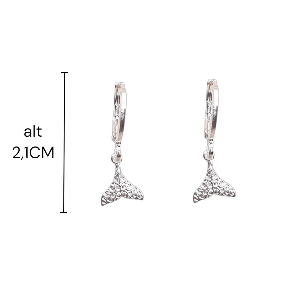 Brinco Argolinha Click Rabo De Sereia Craquelado