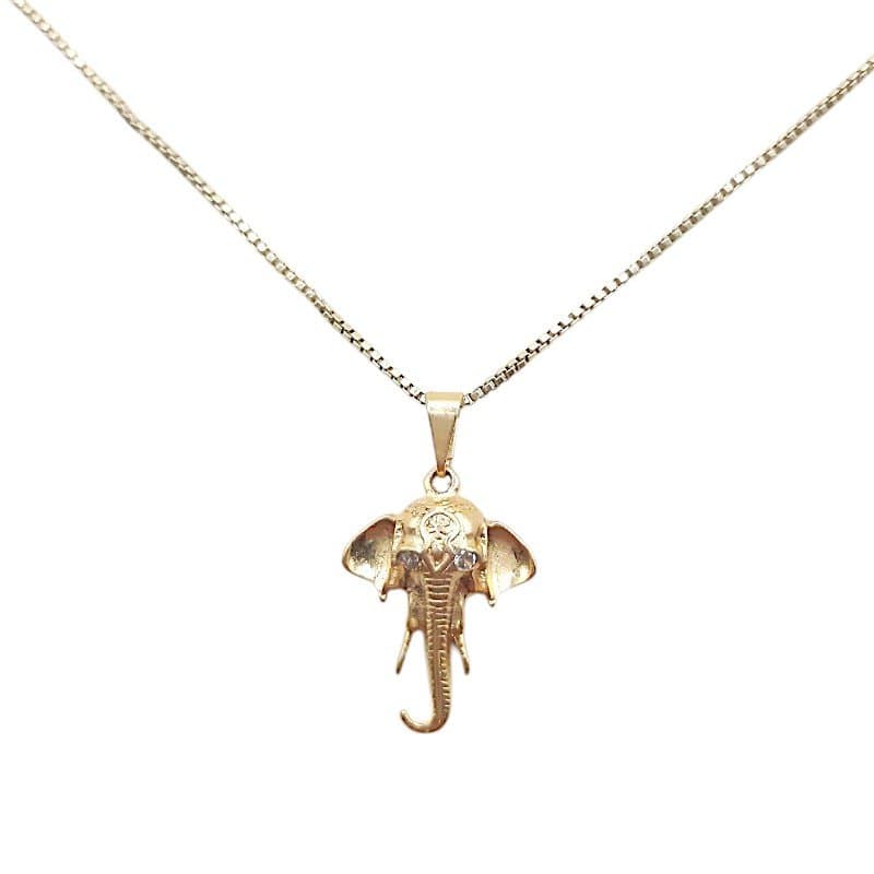 Pingente Elefante Com Olho Cravejado miniatura 2