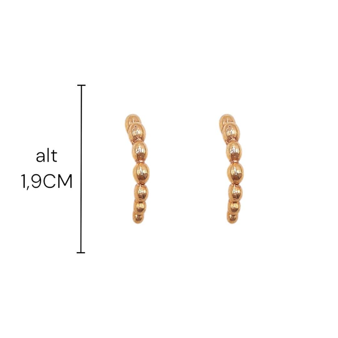 Brinco Ear Hook Fileira De Bolinhas