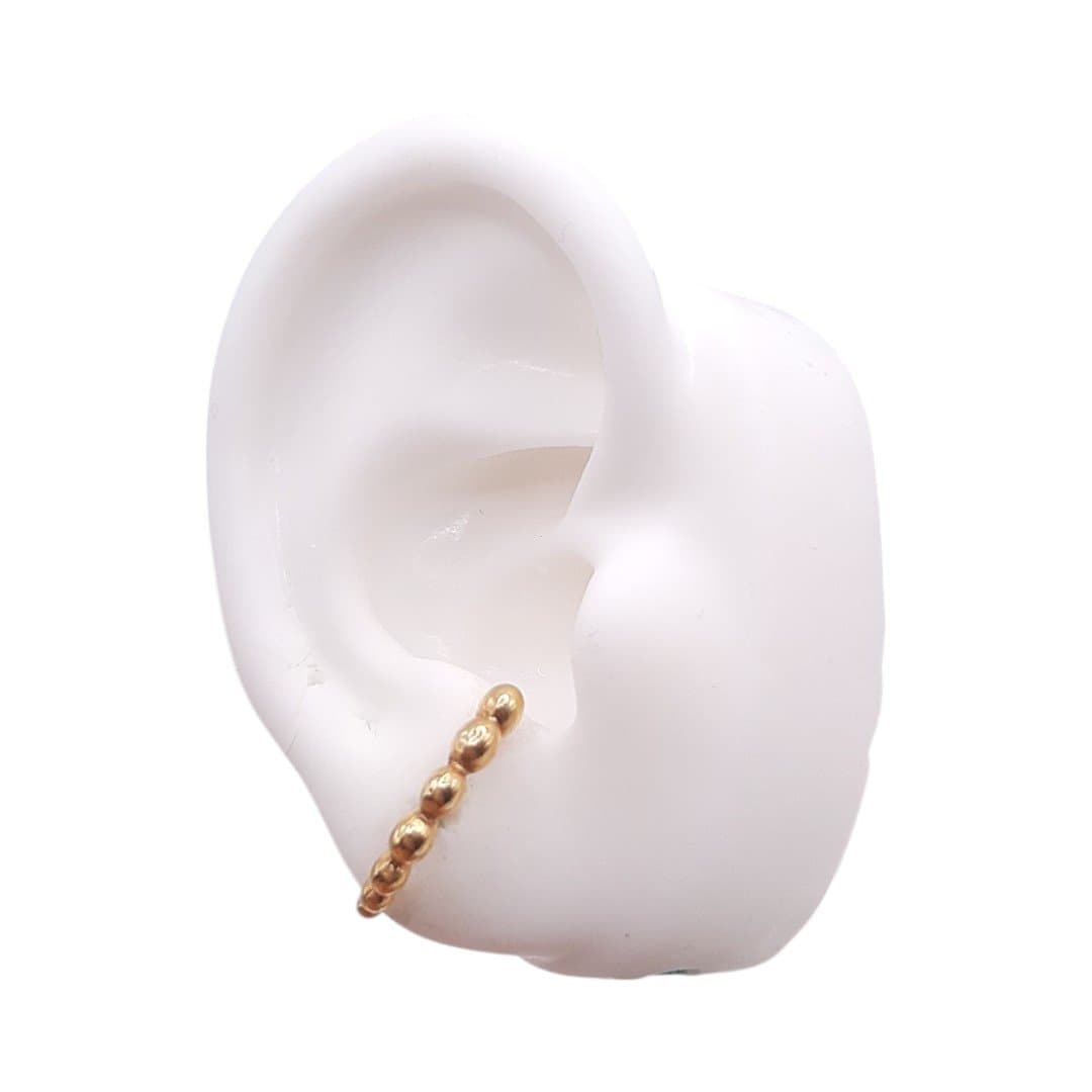 Brinco Ear Hook Fileira De Bolinhas miniatura 2