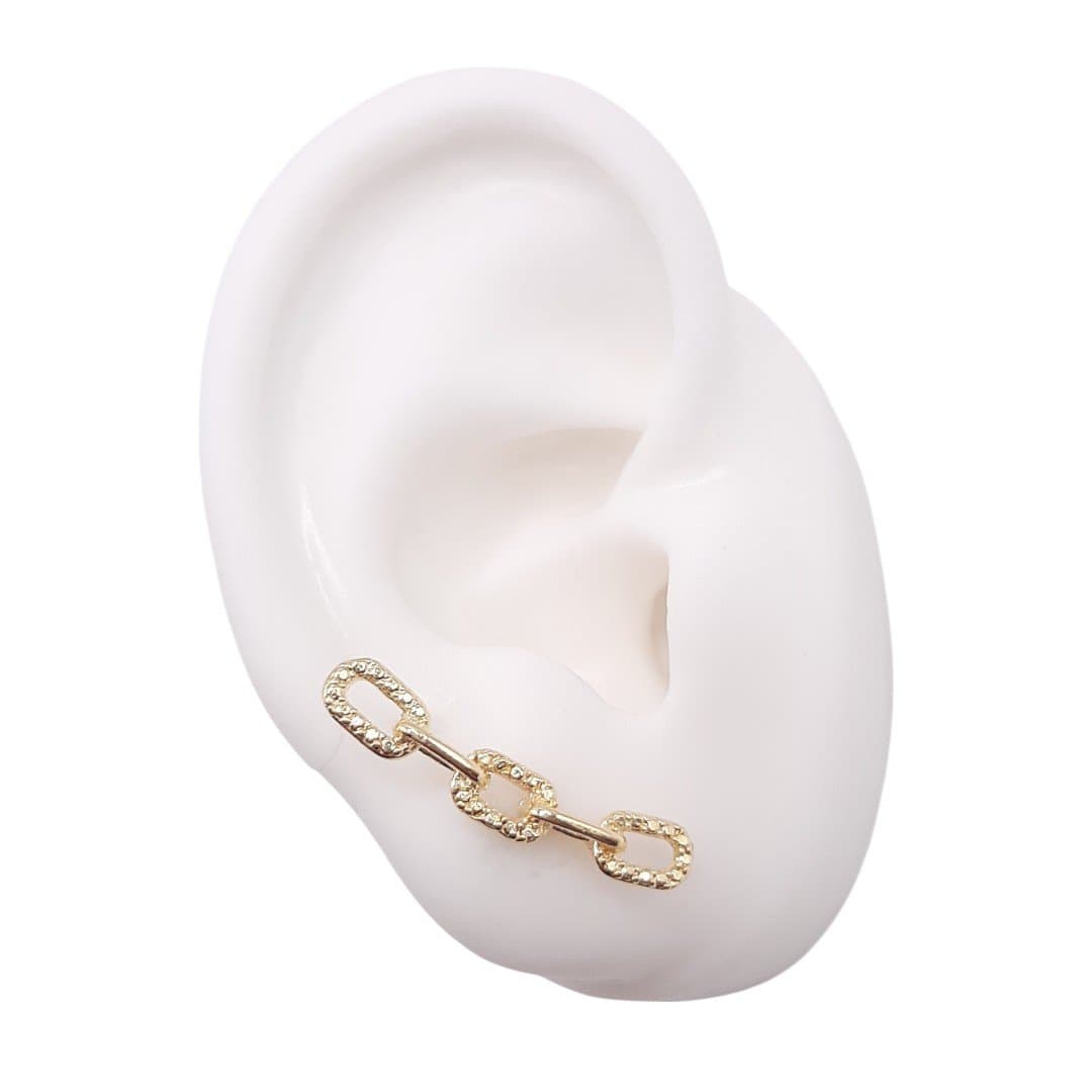 Brinco Ear Cuff Corrente miniatura 2